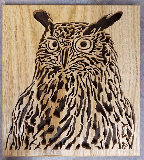 Owl Scroll Saw Pattern Jpeg Only Etsy