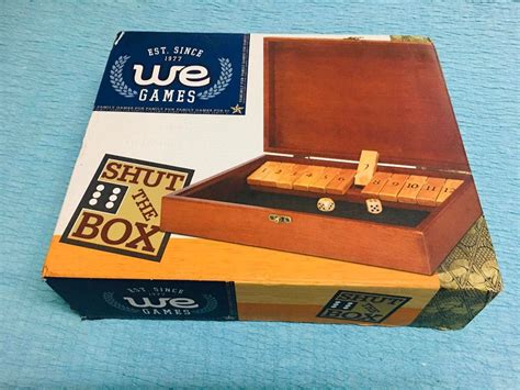 Deluxe Shut The Box Board Game In Wooden Box Hobbies Toys Toys