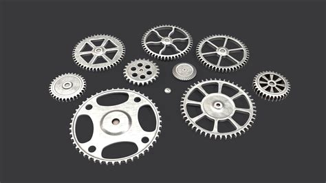 3d Model Cogs Collection Gears Vr Ar Low Poly Cgtrader