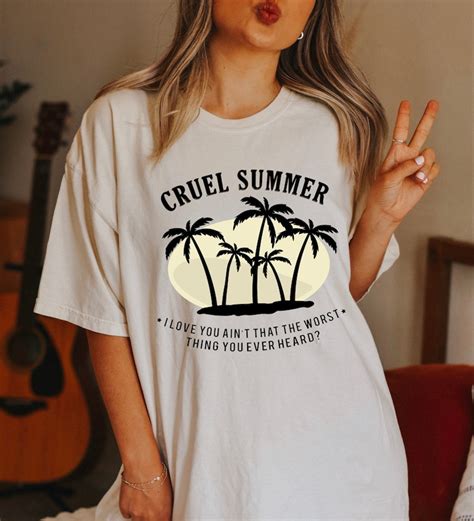 Oversized Taylor Swift Cruel Summer Lyrics T-shirt Unisex - Etsy