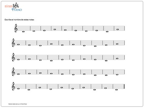 Identificar Notas En Clave De Sol Miramisol Piano