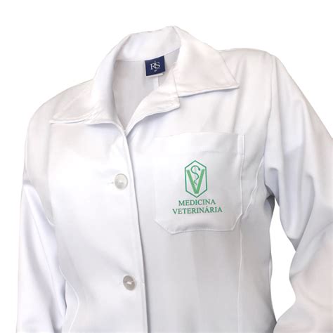 Jaleco Medicina Veterinária Feminino RS Têxtil