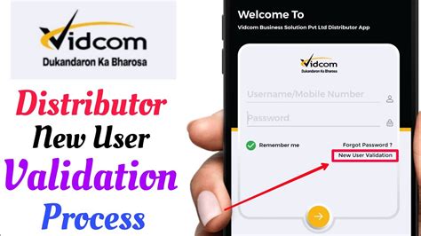 Vidcom Distributor New user Validation (KYC) Full Process By ...