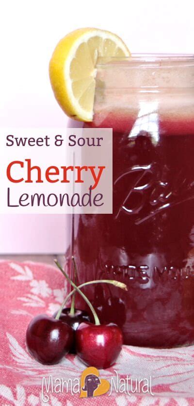 Sweet Sour Cherry Lemonade Summer Drink Recipe Mama Natural