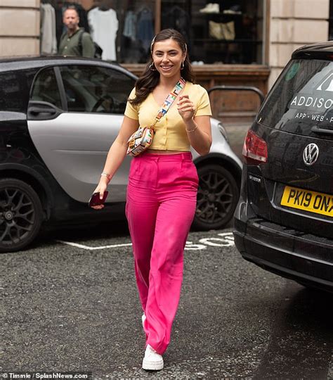 Francesca Allen Puts On A Stylish Display In Pink Trousers While Belle Hassan Dons A Busty