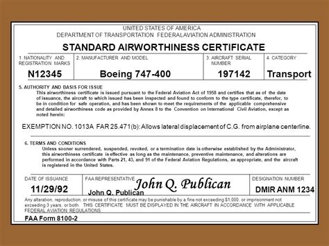 Airworthiness Certificate Requirements - kawevqdeluxe