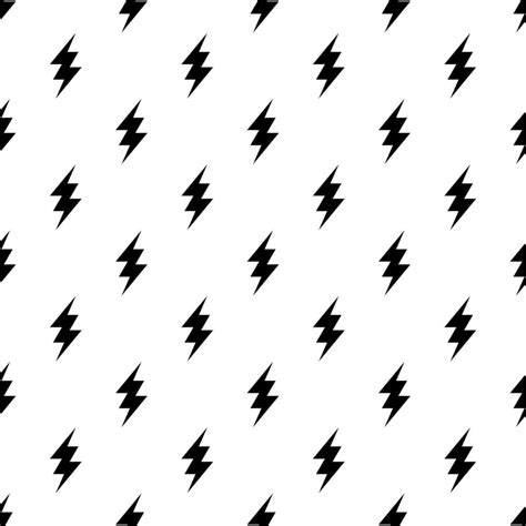 Lightning Bolts Thunderbolts Seamless Pattern Vector Illustration