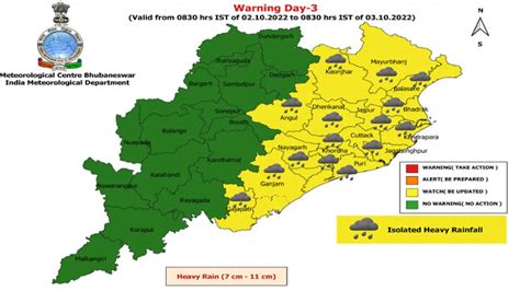 Imd Issues Heavy To Very Heavy Rainfall Forecast For Odisha