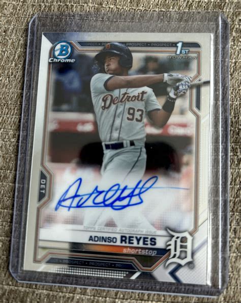 Bowman Chrome Adinso Reyes Detroit Tigers Auto Ebay