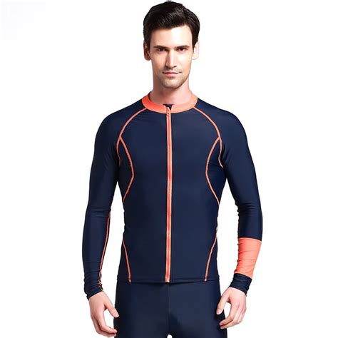 Sbart Long Sleeve Rash Guard Men Jacket Shirt Swimwear Swimsuit