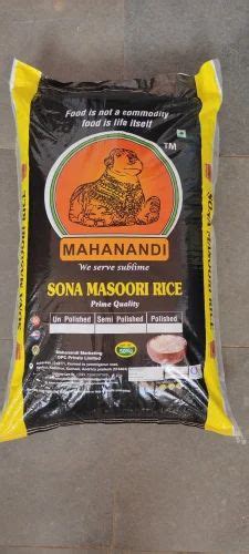 Kg Mahanandi Kurnool Sona Masoori Rice Packaging Type Pp Bag At Rs