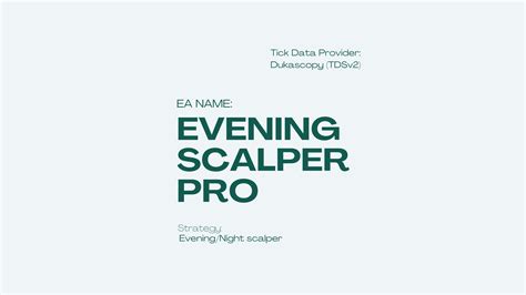 Profitable Expert Advisor Night Scalper EA Evening Scalper Pro EA