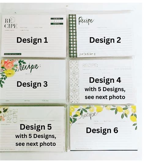 Recipe Card Dividers 4x6 Recipe Card Divider Template Recipe Box Dividers 4x6 Index Cards