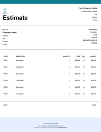 Free Electrical Estimate Template - Download & Customize