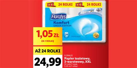 Lidl Z Za Floralys Papier Toaletowy Rolki