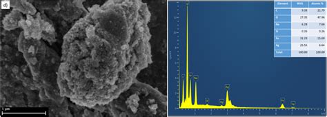 Scanning electron microscopy (SEM) micrographs and the elemental ...