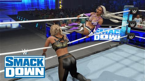 Wwe K Smackdown Zelina Vega W Tegan Nox Vs Lacey Evans Youtube