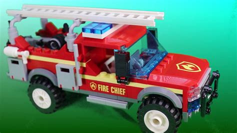 Lego City Fire Chief Response Truck Stop Motion Youtube