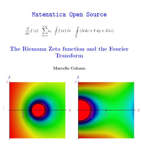 The Riemann Zeta Function And The Fourier Transform Esercizi Svolti