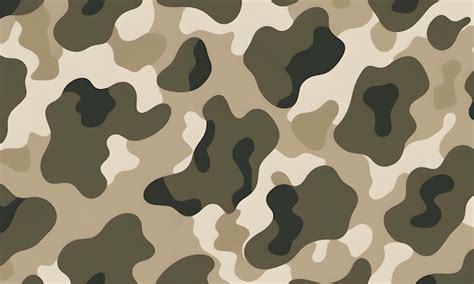 Olive Green Camouflage Pattern Military Colors Vector Style Camo