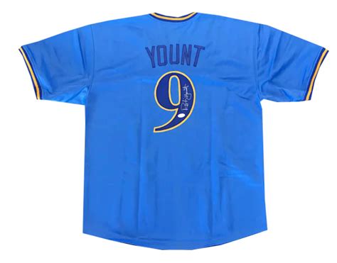 Robin Yount Autographed Milwaukee Brewers Throwback Jersey JSA EBay