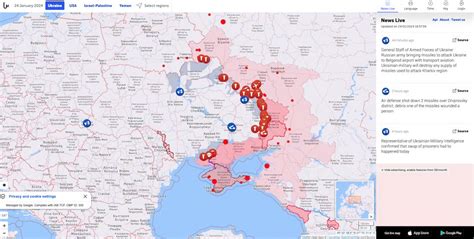 Mapa linii frontu w wojnie Ukrainy z Rosją e ukraina pl