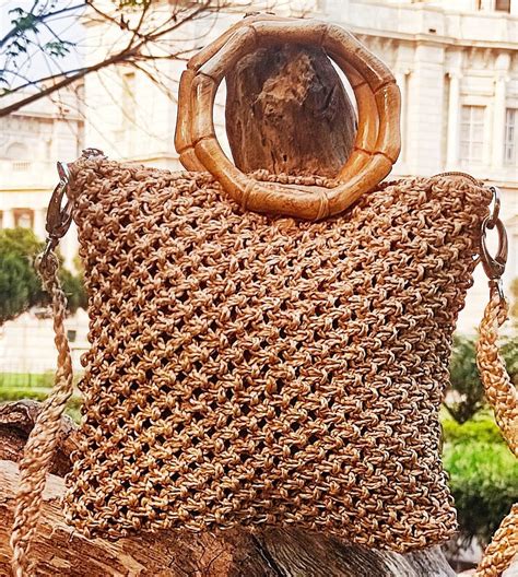 Boho Bagjute Fiber Hancrafted Baghalloween Sling Bagwedding Etsy