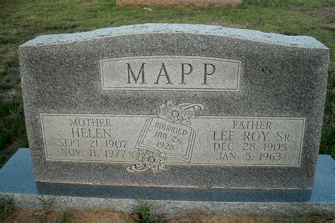 Lee Roy Mapp Sr 1905 1963 Memorial Find A Grave