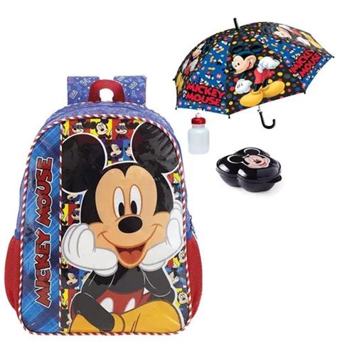 Kit Mochila Infantil Mickey Selfie Escolar Tam G Costas MercadoLivre