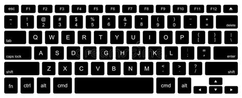 Vector Modern Computer Keyboard Background Stock Vector Illustration