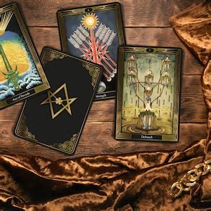 Printable Thoth Tarot Cards Pdf Digital Tarot Deck Gold Thoth Tarot