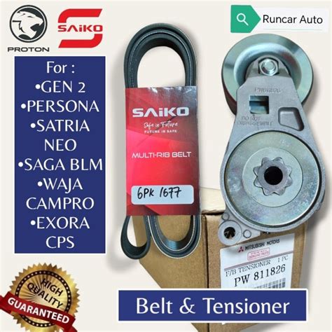 Fan Belt 6PK1677 ORIGINAL SAIKO With Tensioner GEN 2 SATRIA NEO