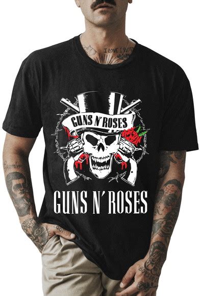 Camiseta Guns N Roses Rockwear Preta Elo Produtos Especiais