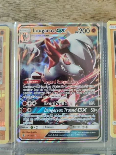 CARTE POKÉMON LOUGAROC GX 74 145 Soleil Lune Gardiens Ascendants