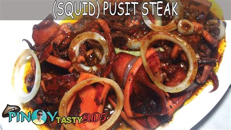 How To Cook Pusit Squid Steak Youtube