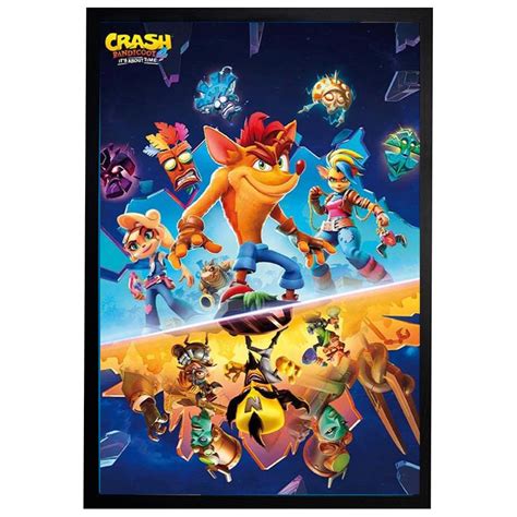 GBE POSTER: CRASH BANDICOOT- CRASH IT'S ABOUT TIME (FRAMED) - UFFF