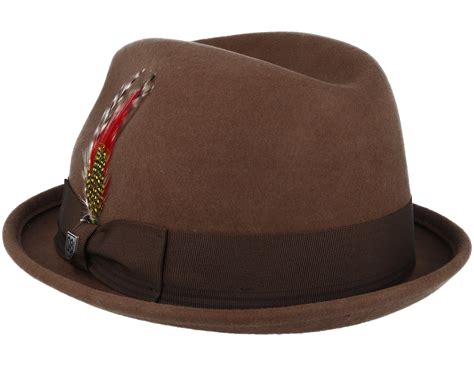 Gain Sepia Brown Fedora Brixton Hats