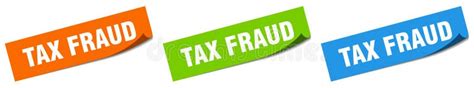 Tax Fraud Banner Tax Fraud Speech Bubble Label Set Stock Vector