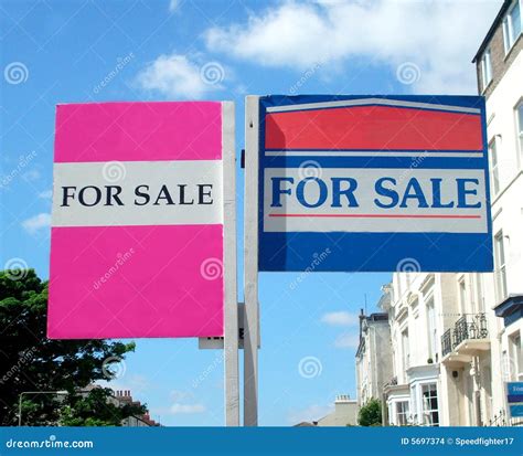 Houses For Sale Signs Stock Photo Image Of Outdoors Real 5697374