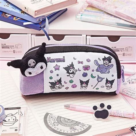 Sanrio Pencil Case 산리오필통 Kawaii Kuromi Anime Stationery Storage Bag