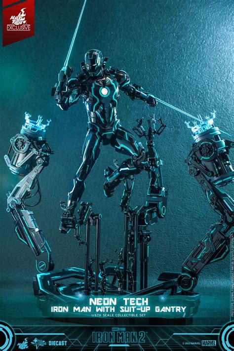 Hot Toys Neon Tech Iron Man With Suit Up Gantry The Toyark News Hot Toys Iron Man Hot