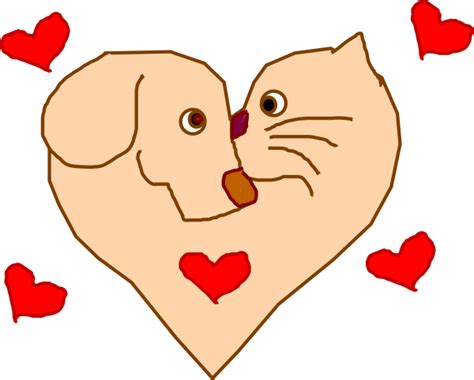 Dog And Cat Heart Clip Art Heart Dog Clipart Png Full Size Png