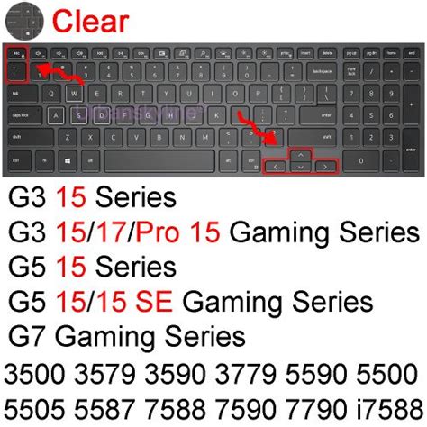 Generic G3 Keyboard Cover For Dell G7 G15 Gaming G5 SE Pro 15 17 ...