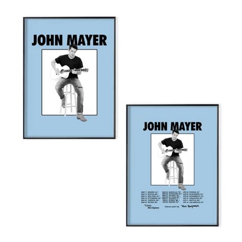 John Mayer Tour 2023 Poster Set, John Mayer Solo North American Concert 2023 Poster Set sold by ...