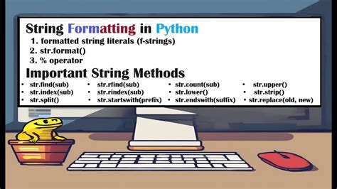 String Formatting In Python And Some Important String Methods In