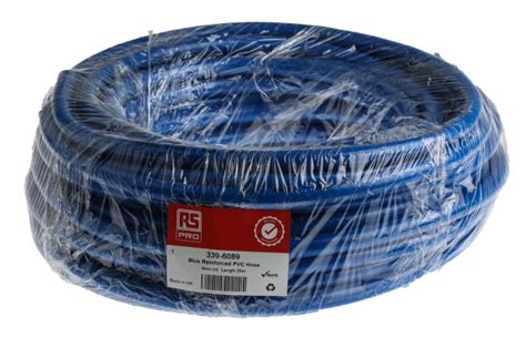 RS PRO RS PRO Blue Flexible Tubing 8mm ID PVC 16 Bar Max Working