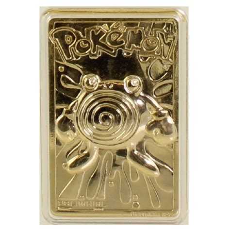 Pokemon Toys Burger King Gold Plated Trading Card POLIWHIRL 061