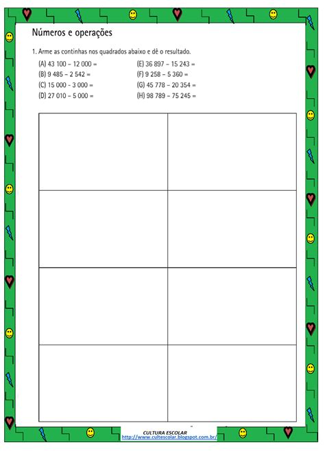 Cultura Escolar NÚmeros E OperaÇÕes 4º Ano