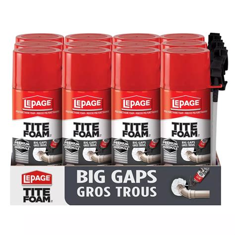 Lepage Tite Foam Big Gaps Insulating Foam Sealant 340 G Case Pack Of 12 The Home Depot Canada