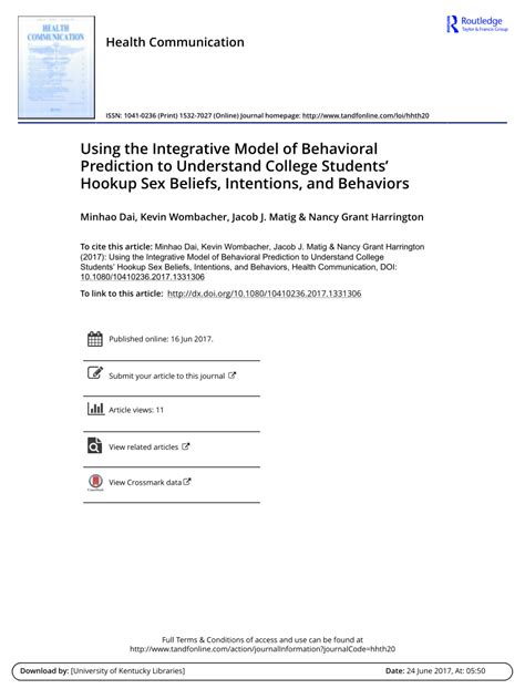 Pdf Using The Integrative Model Of Behavioral Prediction To